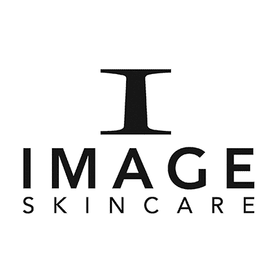 Dreizeiliges schwarzes Image Skincare Logo. Auf der 1. Zeile ein großes I, darunter das Wort IMAGE in Großbuchstaben und unten filigraner Skincare, ebenfalls in Großbuchstaben.