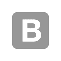 Bootstrap Logo: Ein weißes, stilisiertes "B" in einem abgerundeten grauen Quadrat.