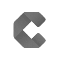 Microsoft Clarity Logo: Ein stilisiertes graues "C" aus einem gefalteten Band.