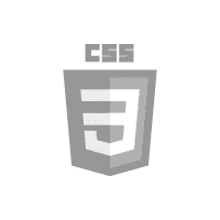 CSS3 Logo: Ein graues Schild mit einem stilisierten weißen "3" und dem Text "CSS" darüber.
