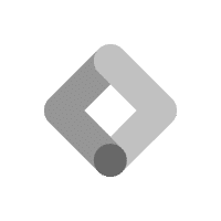 Google Tag Manager Logo: Ein graues, stilisiertes Etikett oder Tag, das einen Kreis und ein Quadrat in seinem Design integriert.