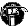 Weißes HRVB auf schwarzem Hammer - Logo